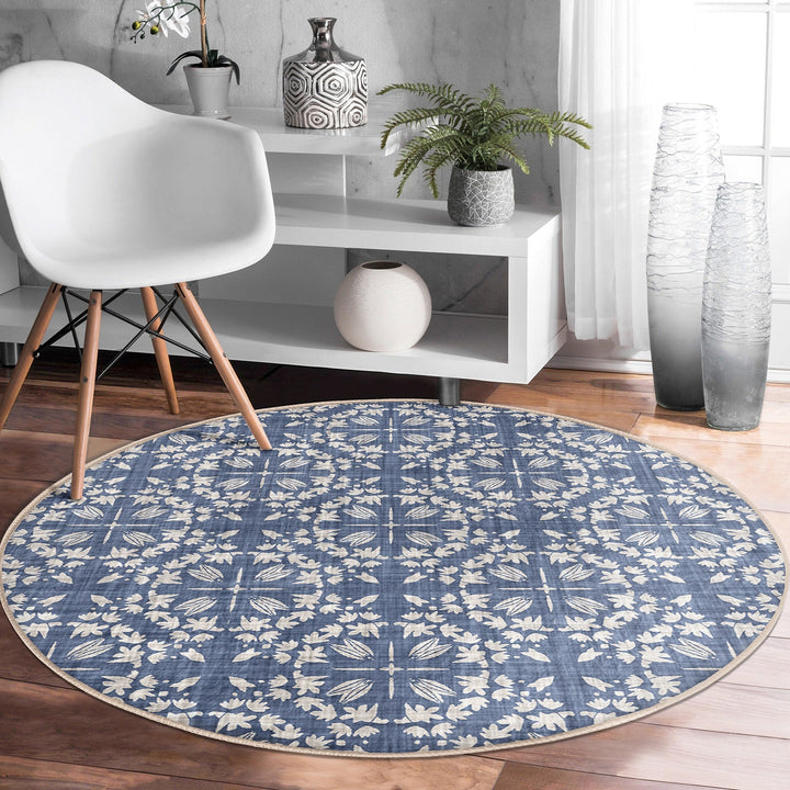 Abstract Round Rug|Non-Slip Round Carpet|Geometric Circle Rug|Abstract Area Rug|Gray Home Decor|Decorative Farmhouse Multi-Purpose Mat