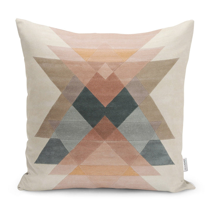 Abstract Geometric Pillow Case|Stylish Cushion|Farmhouse Pillowtop|Decorative Housewarming Pillow Cover|Throw Pillowcase|Boho Cushion Case