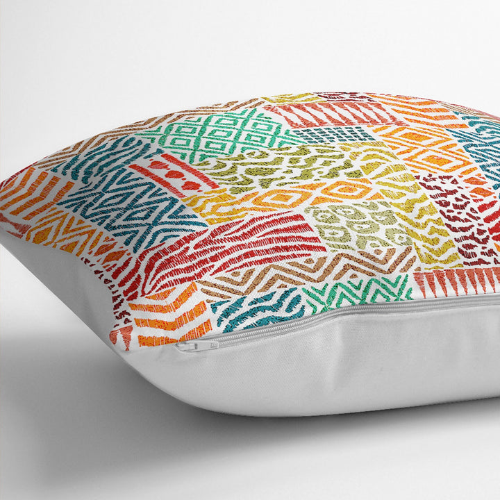 Abstract Pillow Case|Colorful Cushion|Farmhouse Pillowtop|Decorative Housewarming Pillow|Outdoor Throw Pillowcase|Boho Bedding Cushion Cover