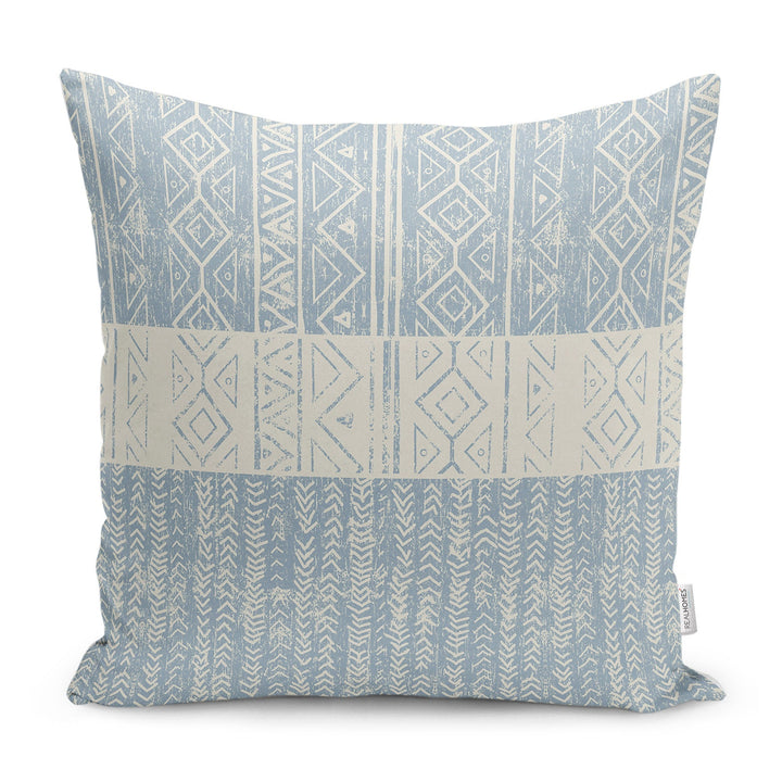 Ethnic Pillow Cover|Geometric Cushion|Farmhouse Pillowtop|Decorative Housewarming Pillow|Outdoor Throw Pillowcase|Boho Bedding Cushion