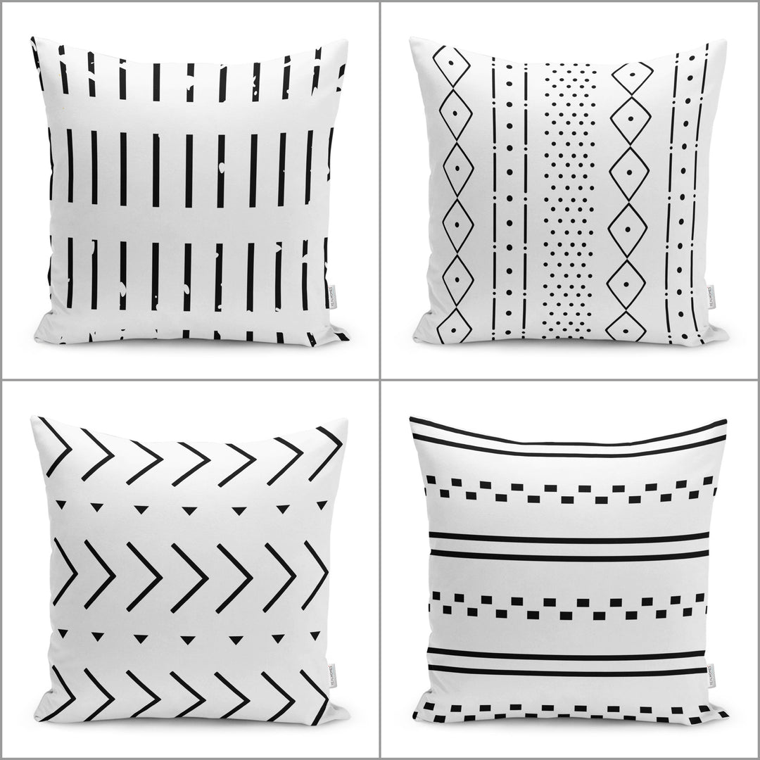 Nordic Pillow Cover|Scandinavian Cushion Case|Stylish Accent Pillowcase|Ethnic Tribal Rug Design Home Decor|Authentic Throw Pillow Top