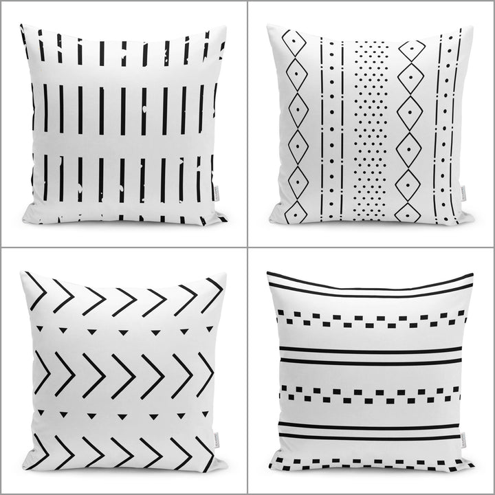 Nordic Pillow Cover|Scandinavian Cushion Case|Stylish Accent Pillowcase|Ethnic Tribal Rug Design Home Decor|Authentic Throw Pillow Top