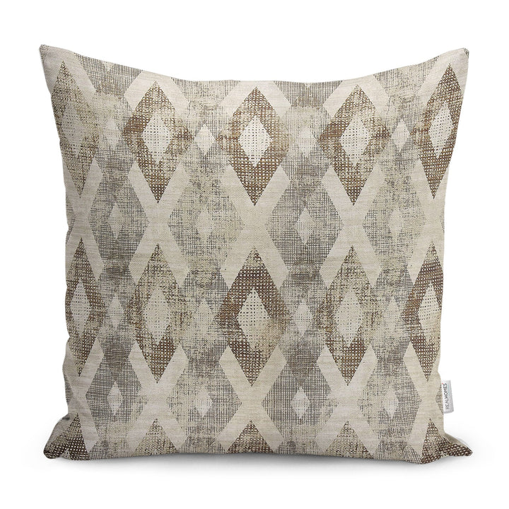 Abstract Pillow Case|Geometric Cushion|Diamond Pillowtop|Decorative Housewarming Pillow|Farmhouse Style Throw Pillowcase|Boho Cushion Cover