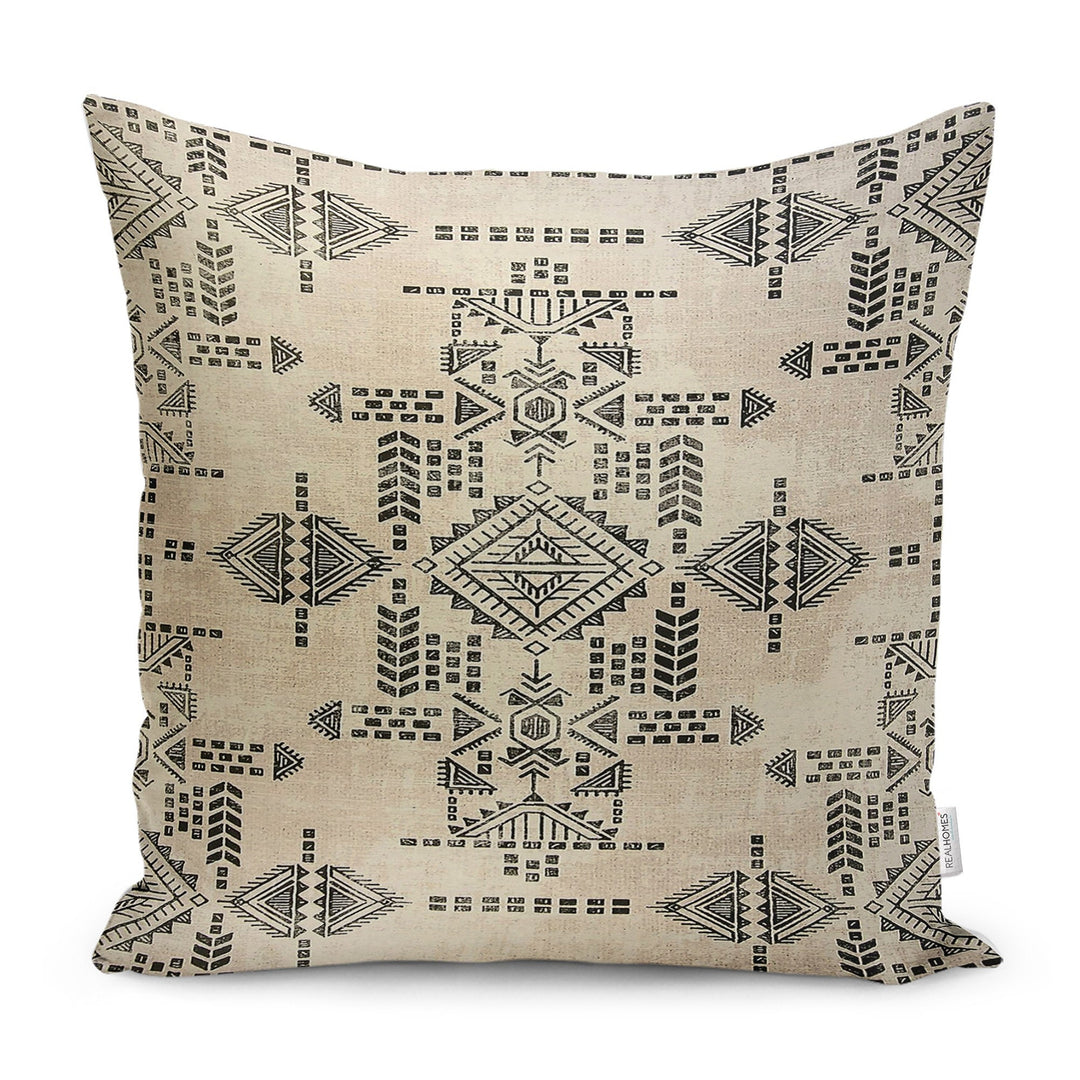 Ethnic Pillow Cover|Tribal Cushion Case|Farmhouse Pillowtop|Decorative Housewarming Pillow|Outdoor Throw Pillowcase|Boho Bedding Cushion