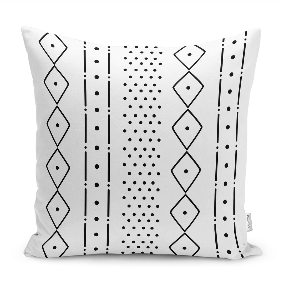 Nordic Pillow Cover|Scandinavian Cushion Case|Stylish Accent Pillowcase|Ethnic Tribal Rug Design Home Decor|Authentic Throw Pillow Top