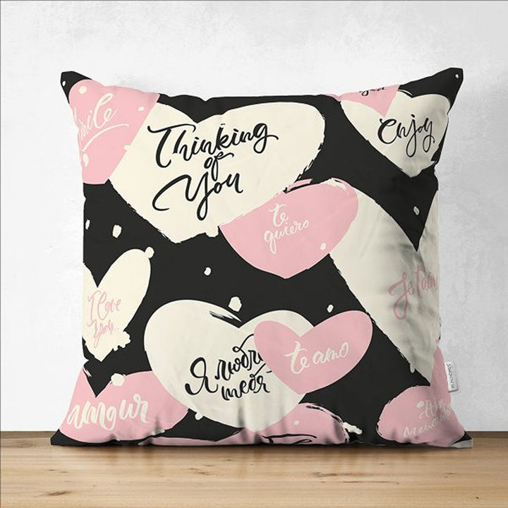 Love Pillow Cover|Romantic Pillowcase|Heart Cushion Case|Valentine's Day Gift|Love Cushion Cover|Best Gift for Her|Valentine Pillowtop