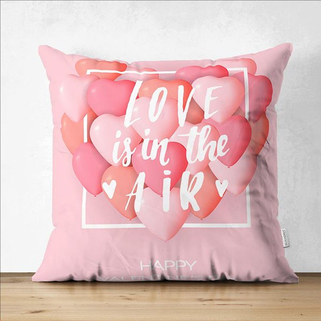 Love Pillow Cover|Pink Heart Cushion|Romantic Pillowcase|Valentine's Day Gift|Be My Cushion Cover|Best Gift for Her|Valentine Pillowtop