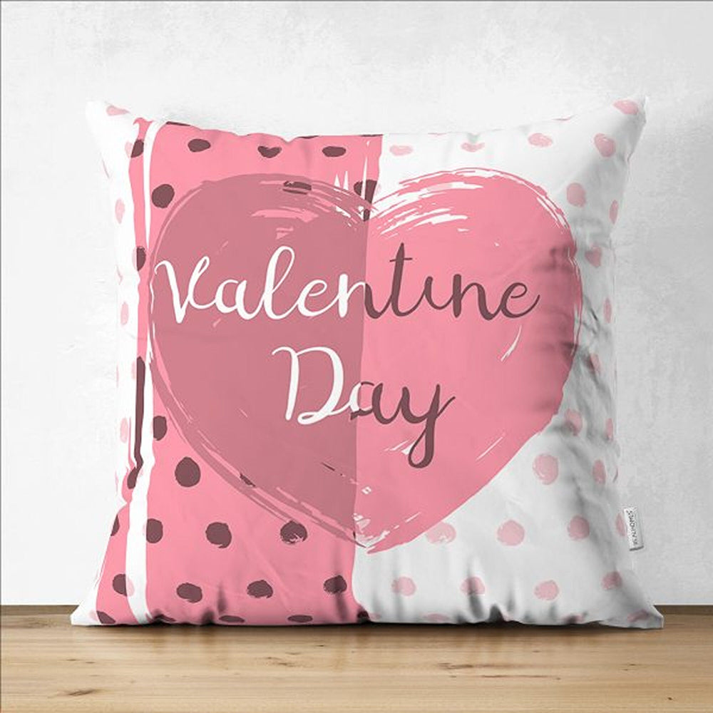 Love Pillow Cover|Pink Heart Cushion|Romantic Pillowcase|Valentine's Day Gift|Be My Cushion Cover|Best Gift for Her|Valentine Pillowtop