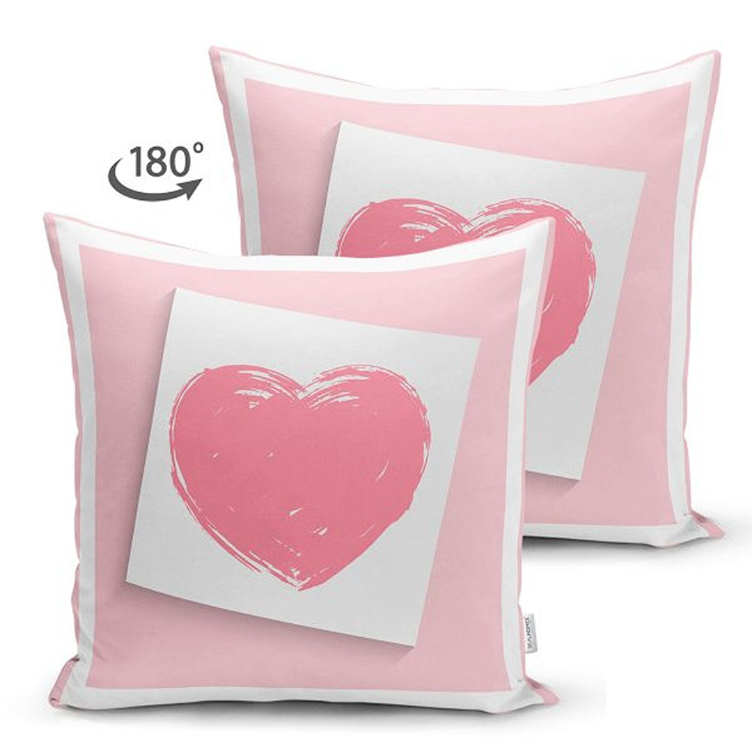 Love Pillow Cover|Pink Heart Cushion|Romantic Pillowcase|Valentine's Day Gift|Be My Cushion Cover|Best Gift for Her|Valentine Pillowtop