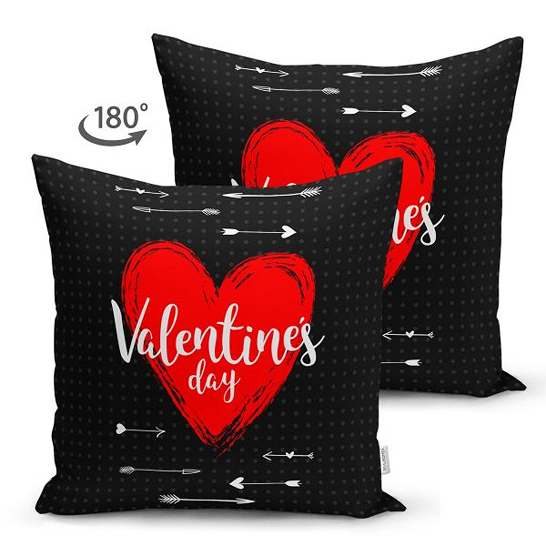 Heart Cushion Case|Love Pillow Cover|Romantic Pillowcase|Valentine's Day Gift|Love Arrow Cushion|Best Gift for Her|Valentine Pillowtop