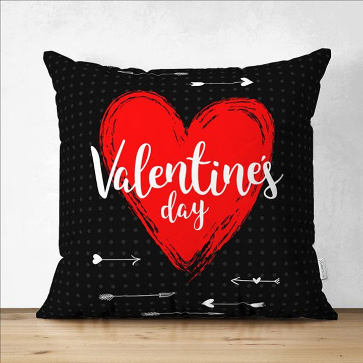 Heart Cushion Case|Love Pillow Cover|Romantic Pillowcase|Valentine's Day Gift|Love Arrow Cushion|Best Gift for Her|Valentine Pillowtop