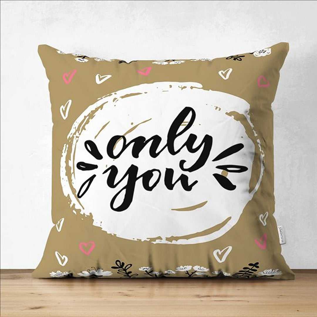 Love Throw Pillow Cover|I Love You To The Moon and Back Cushion Case|Only You Pillowcase|Valentine's Day Cushion Cover|Valentine Pillowtop