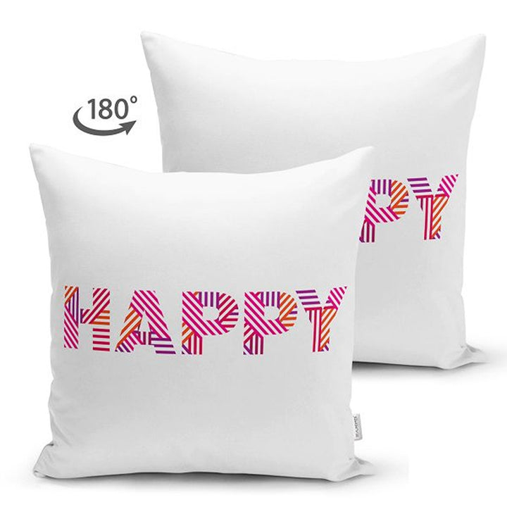 Love Pillow Cover|Happy Pillowcase|Striped Heart Pillow|Valentine's Day Gift|Love Print Cushion|Best Gift for Wife|Valentine Pillowtop