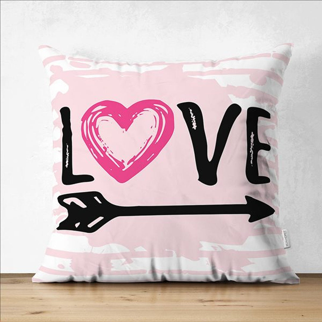 Love Pillow Cover|Be Mine Pillowcase|Heart Cushion Case|Valentine's Day Gift|Love Arrow Cushion Cover|Best Gift for Her|Valentine Pillowtop