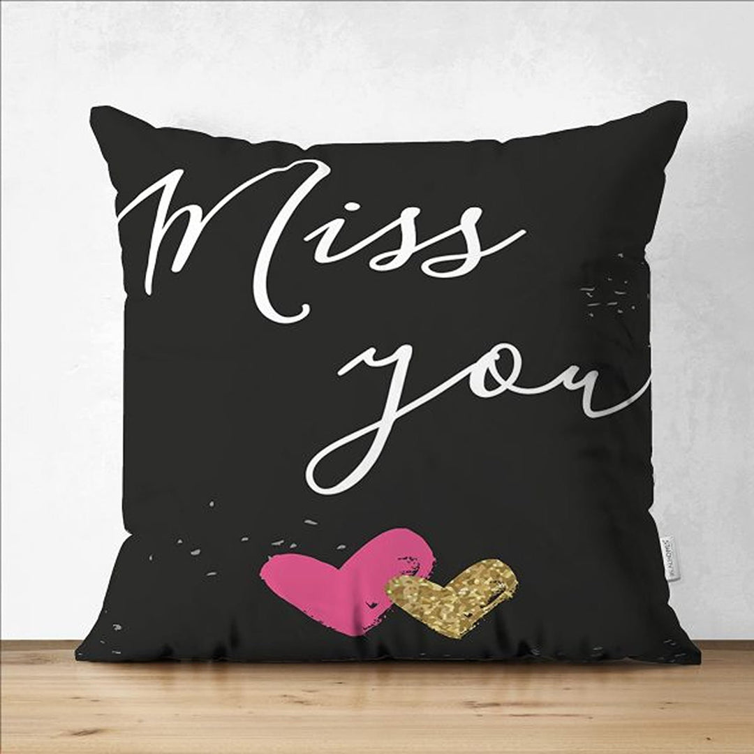 Love Pillow Cover|Happy Valentine's Day|Miss You Cushion Cover|Romantic Pillowcase|Heart Cushion Case|Valentine Pillowtop|Love Home Decor