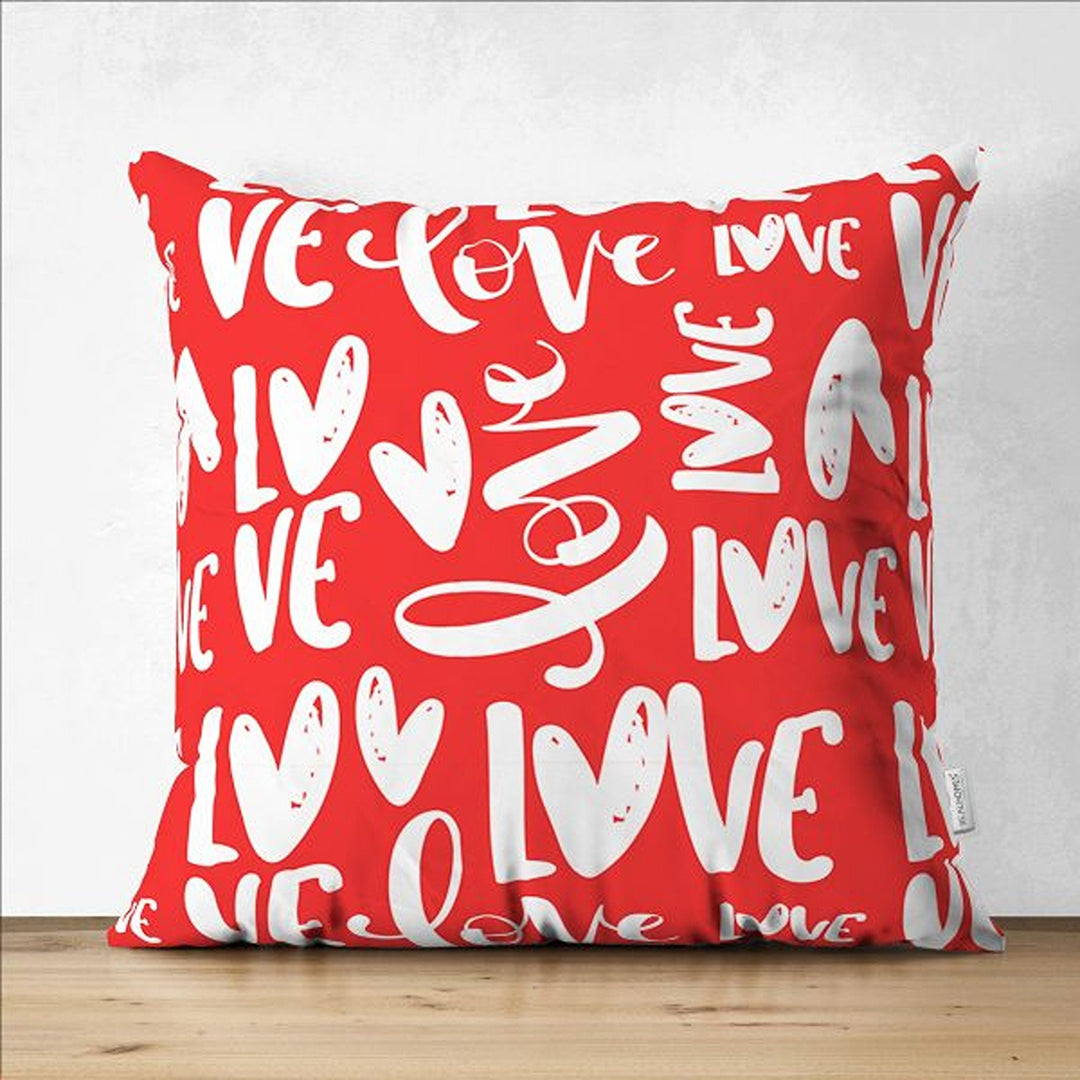 Love Throw Pillow Cover|Happy Valentine's Day Cushion|I Love You To The Moon and Back Cushion Case|Be Happy Pillowcase|Valentine Pillowtop