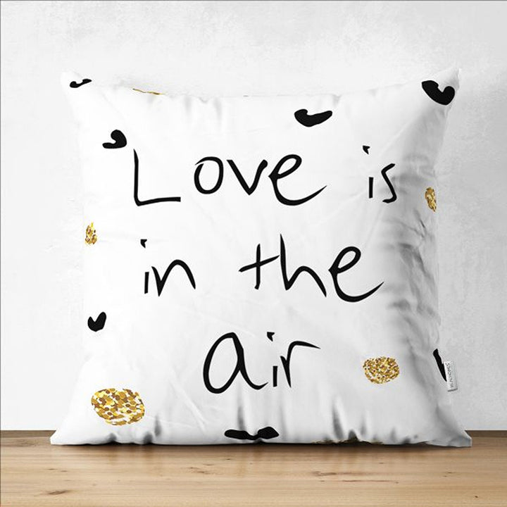 Love Pillow Cover|Gold Heart Cushion|Love is in the Air|Valentine's Day Gift|Baby Be Mine Cushion Cover|Cupcake Print Valentine Pillowtop