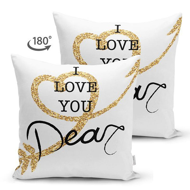 Love Pillow Cover|Gold Heart Cushion|Love is in the Air|Valentine's Day Gift|Baby Be Mine Cushion Cover|Cupcake Print Valentine Pillowtop