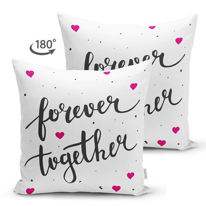 Love Pillow Cover|Forever Together Pillow|Romantic Pillowcase|Heart Cushion Case|Valentine's Day Gift|Love Cushion Cover|Valentine Pillowtop