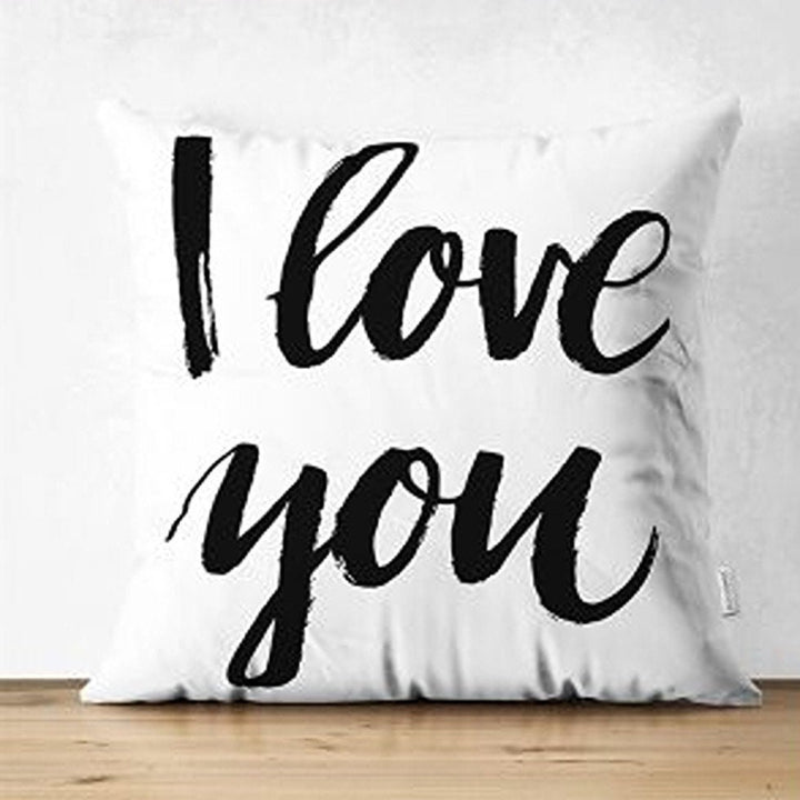 Set of 4 Valentine's Day Pillow Covers|I Love You Print Pillowcase|Pink Heart Cushion Case|Striped Romantic Pillowtop|Love Throw Pillow Case