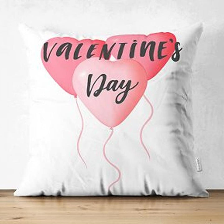 Set of 4 Valentine's Day Pillow Covers|Fall in Love Pillowcase|Pink Heart Cushion Case|Mon Amour Romantic Pillowtop|Love Throw Pillow Case