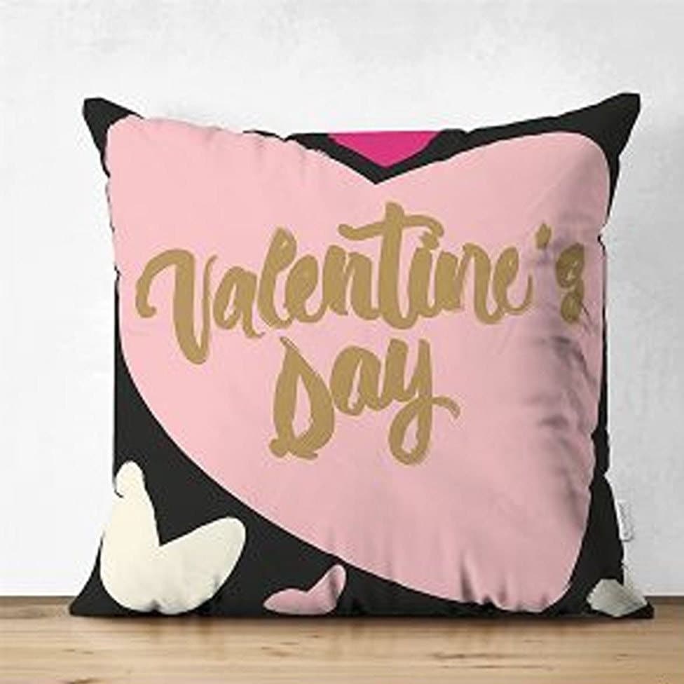 Set of 4 Valentine's Day Pillow Covers|XO XO Print Pillowcase|Pink Heart Cushion Case|Romantic Pillowtop|Love Throw Pillow Case|Gift for Her