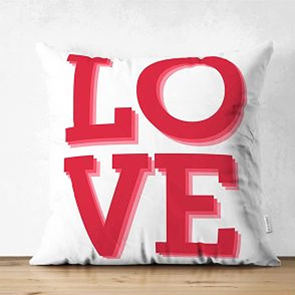 Set of 4 Valentine's Day Pillow Covers|You and Me Pillow Case|Heart Cushion Case|Together Forever Print Pillowtop|Love Throw Pillowcase