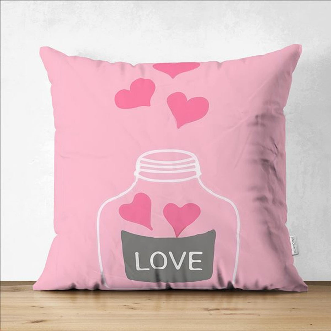 Valentine Pillow Top|Fall in Love Pillow|Romantic Pillowcase|Heart Cushion Case|Valentine's Day Gift|Love Cushion Cover|You Make Me Happy