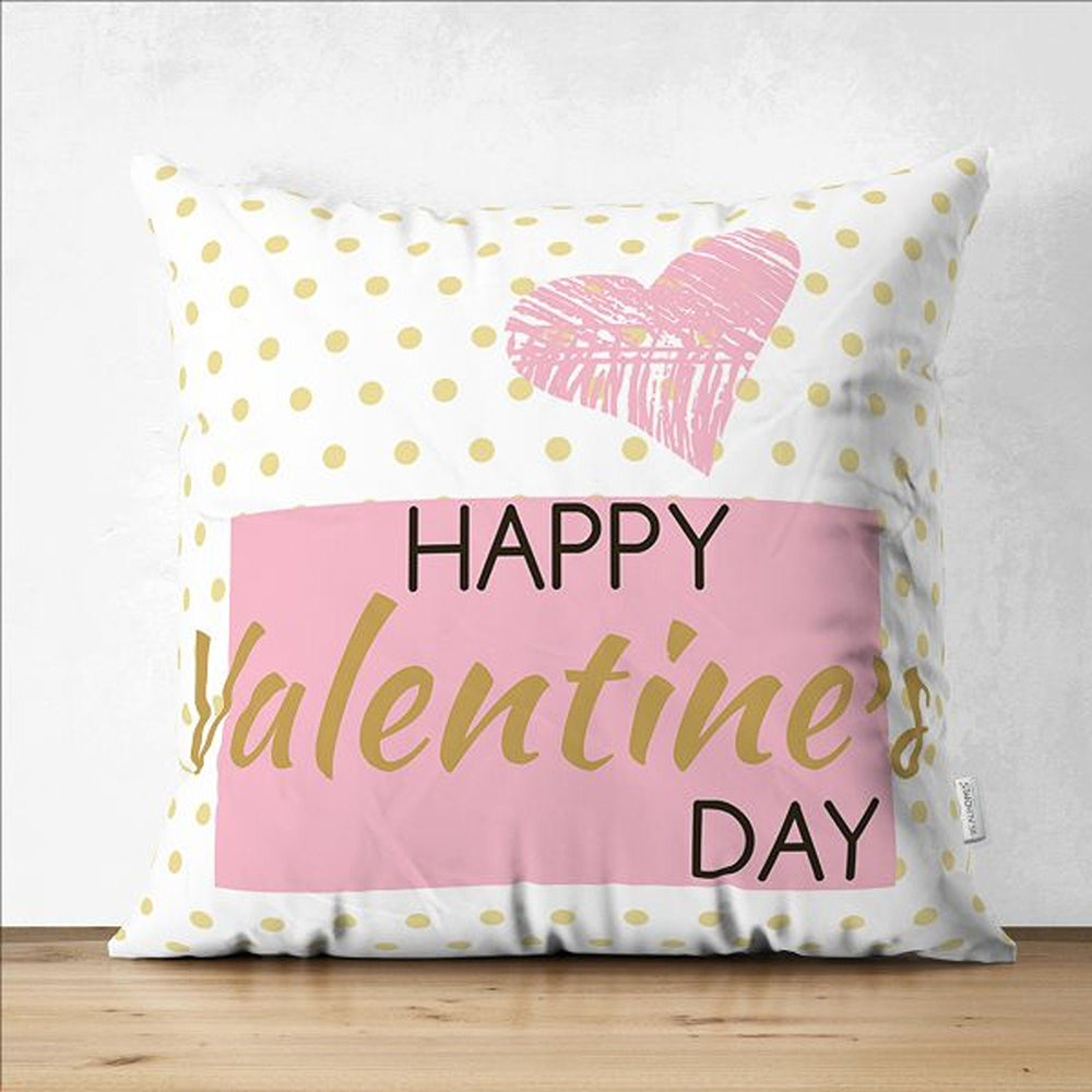 Love Pillow Cover|Happy Valentine's Day Pillowcase|Love Print Cushion Case|Valentine's Day Gift|Best Gift for Her|Valentine Pillow Top