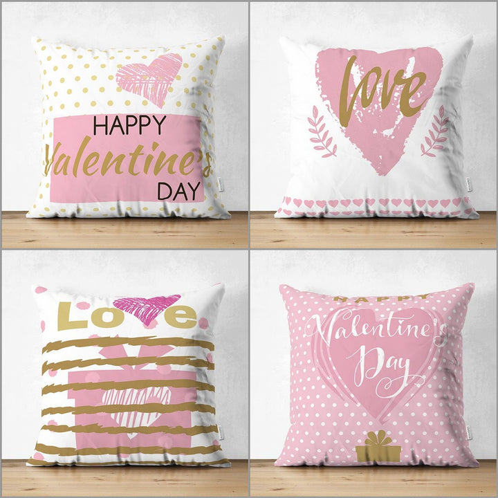 Love Pillow Cover|Happy Valentine's Day Pillowcase|Love Print Cushion Case|Valentine's Day Gift|Best Gift for Her|Valentine Pillow Top