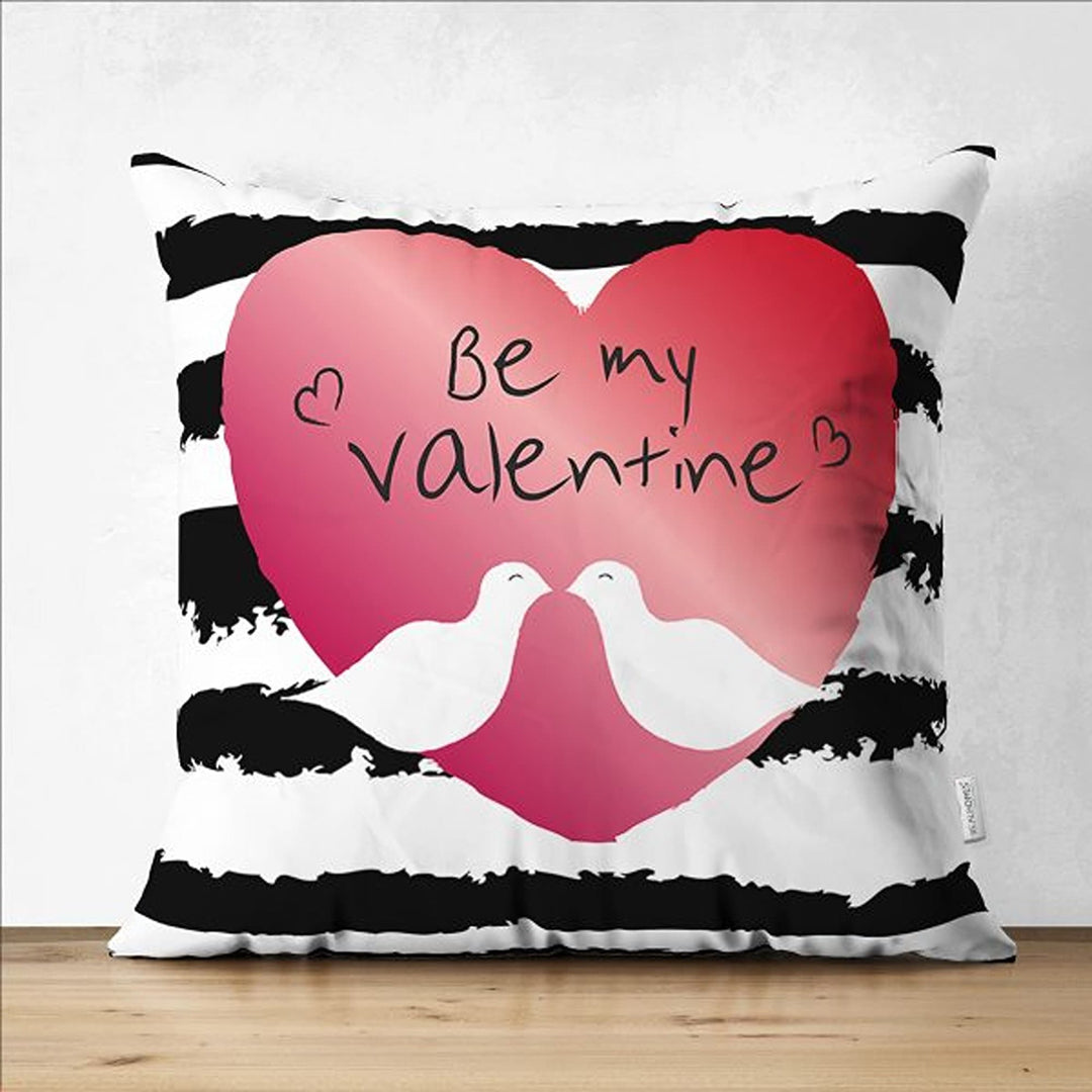 Love Pillow Cover|My Love Pillowcase|Heart Pillow Case|Be My Valentine's|Striped Cushion Case|Best Gift for Her|Valentine Pillow Top