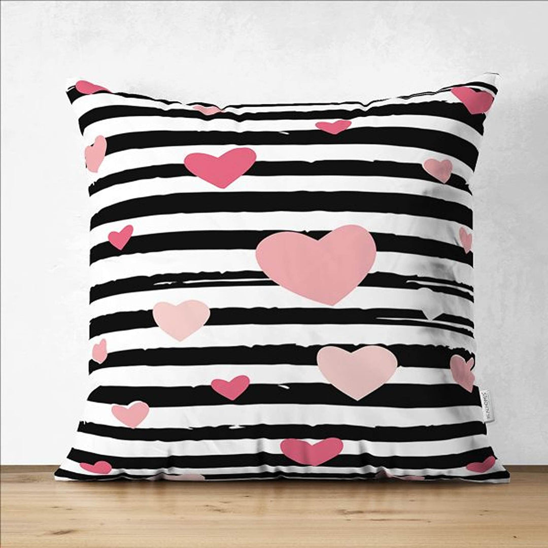 Love Pillow Cover|My Love Pillowcase|Heart Pillow Case|Be My Valentine's|Striped Cushion Case|Best Gift for Her|Valentine Pillow Top