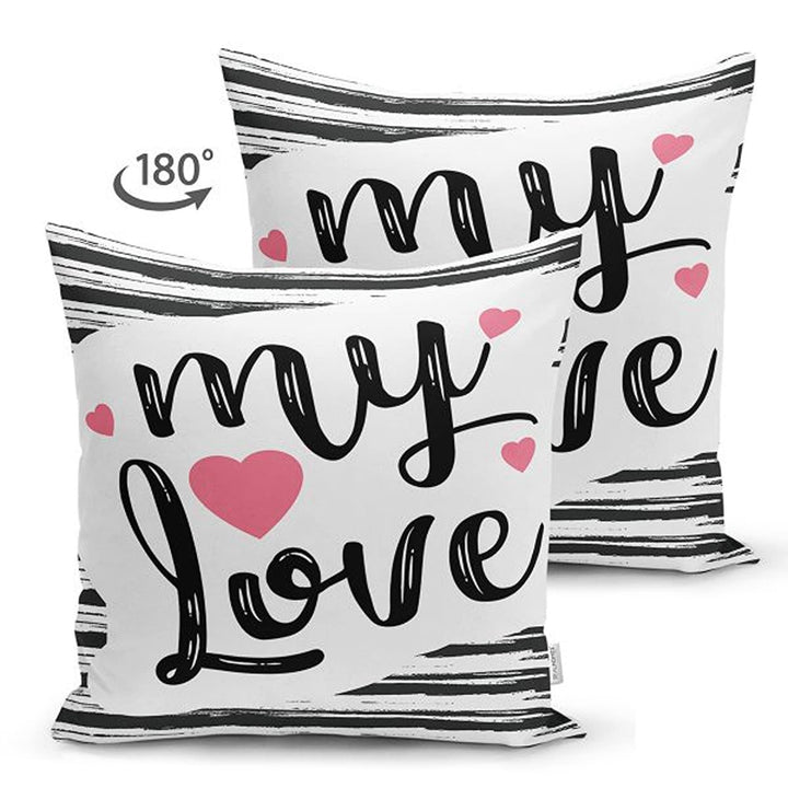 Love Pillow Cover|My Love Pillowcase|Heart Pillow Case|Be My Valentine's|Striped Cushion Case|Best Gift for Her|Valentine Pillow Top