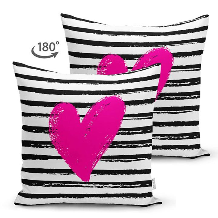 Love Pillow Cover|My Love Pillowcase|Heart Pillow Case|Be My Valentine's|Striped Cushion Case|Best Gift for Her|Valentine Pillow Top