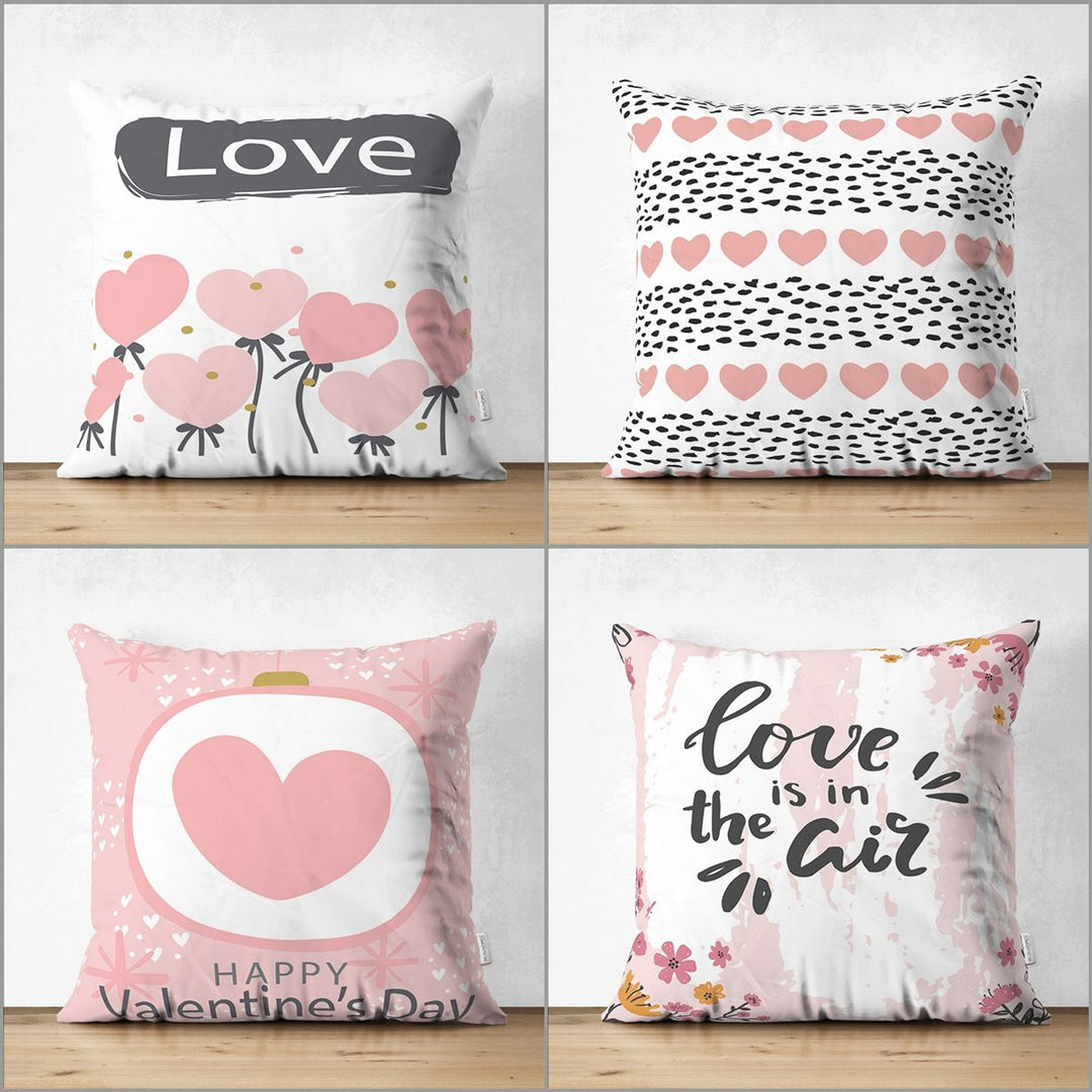 Love Pillow Cover|Love is in the Air|Happy Valentine's Day Decor|Love Cushion Cover|Heart Cushion Case|Valentine Pillowtop|Pastel Color Case