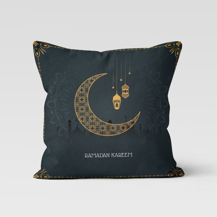 Ramadan Pillow Case|Islamic Cushion Case|Ramadan Kareem Decor|Eid Mubarak Cushion|Authentic Pillowtop|Gift for Muslims|Crescent Pillowcase