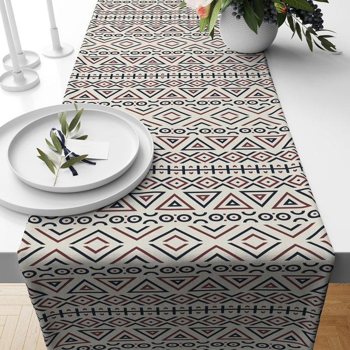 Rug Design Runner|Southwestern Table Top|Aztec Print Rustic Home Decor|Authentic Nordic Tabletop|Farmhouse Style Geometric Tablecloth