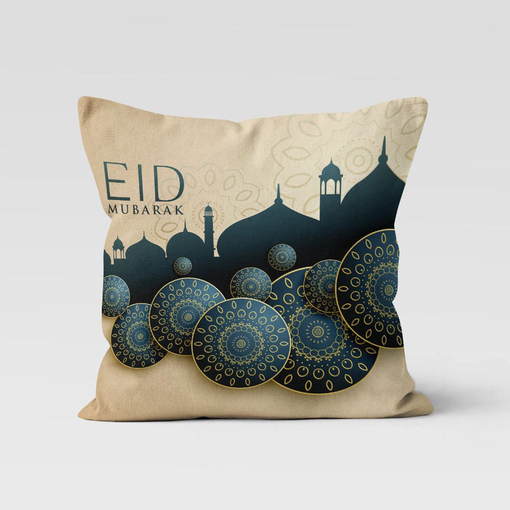 Eid Mubarak Pillow Cover|Ramadan Pillow Case|Mystic Pillowcase|Islamic Cushion Case|Eid Mubarak Decor|Authentic Pillowtop|Gift for Muslims