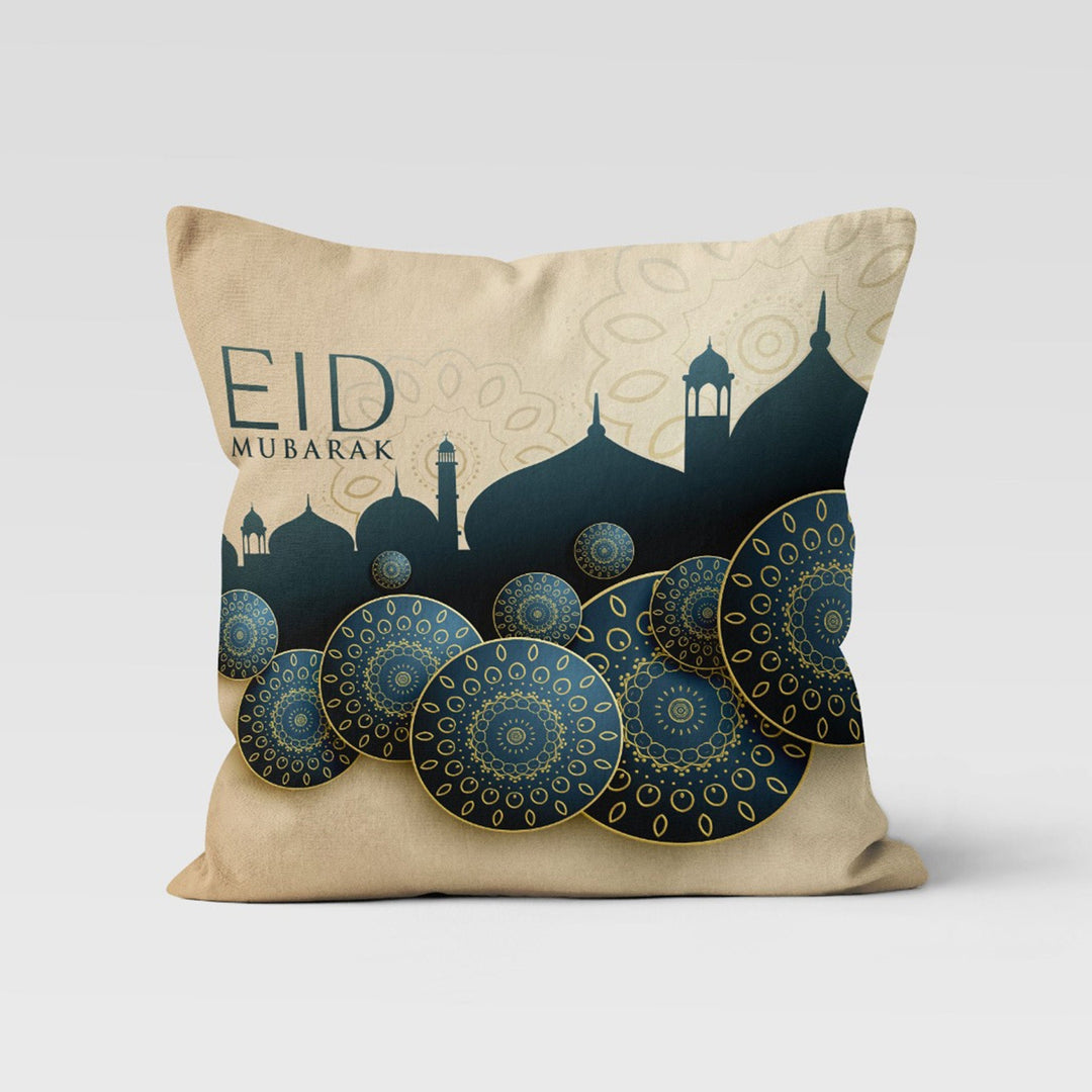 Eid Mubarak Pillow Cover|Ramadan Pillow Case|Mystic Pillowcase|Islamic Cushion Case|Eid Mubarak Decor|Authentic Pillowtop|Gift for Muslims