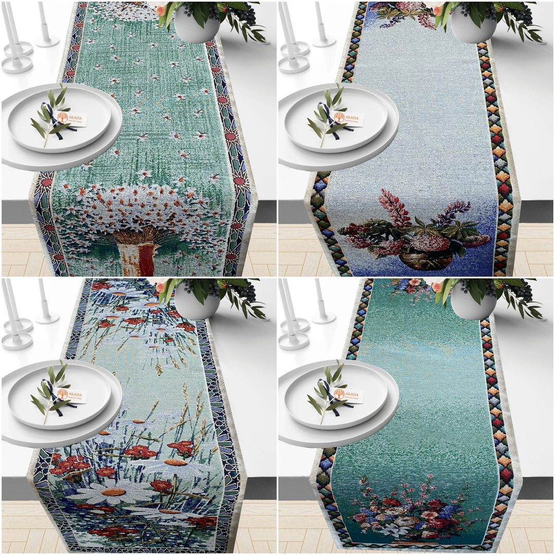 Floral Tapestry Table Runner