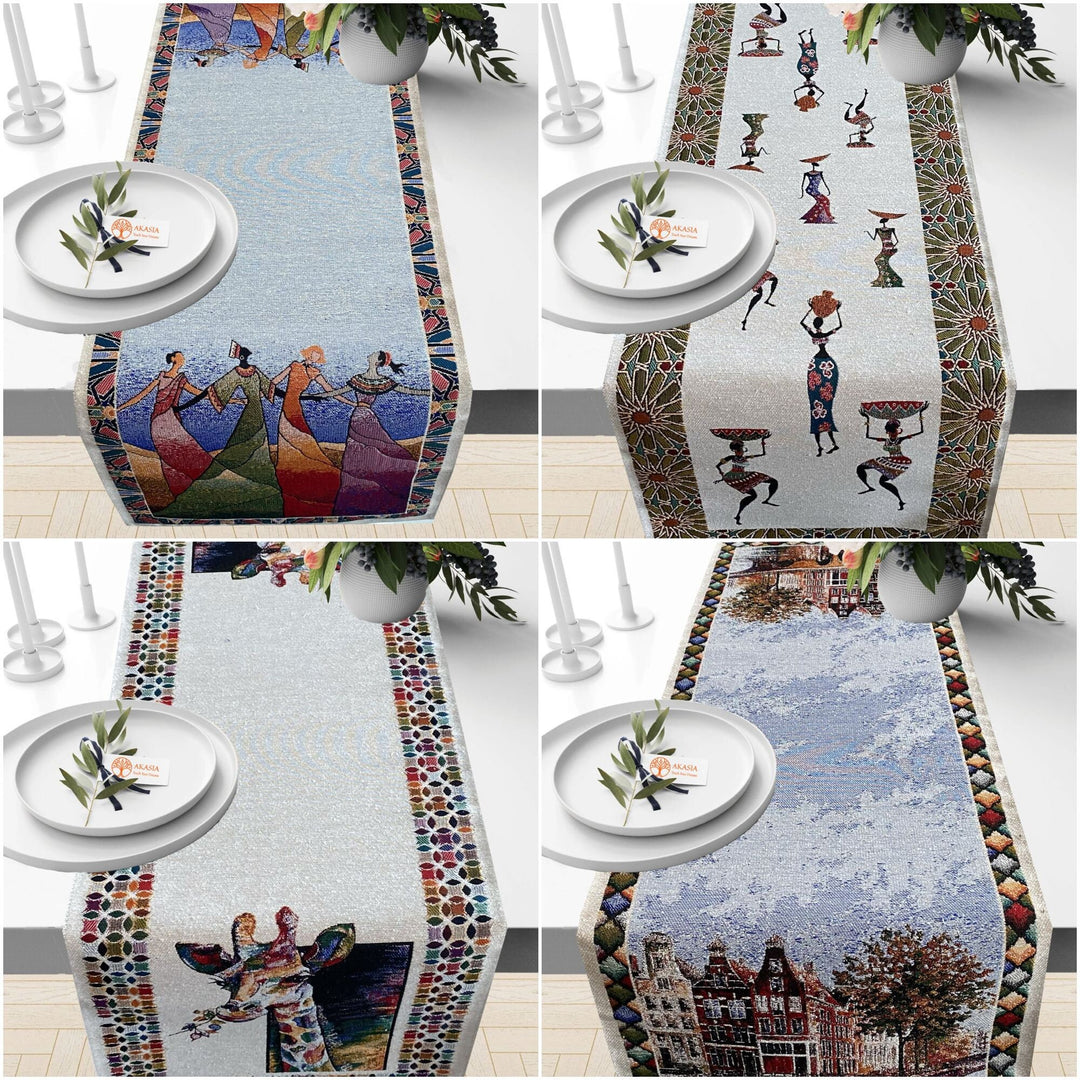 Ethnic African Tapestry Table Runner