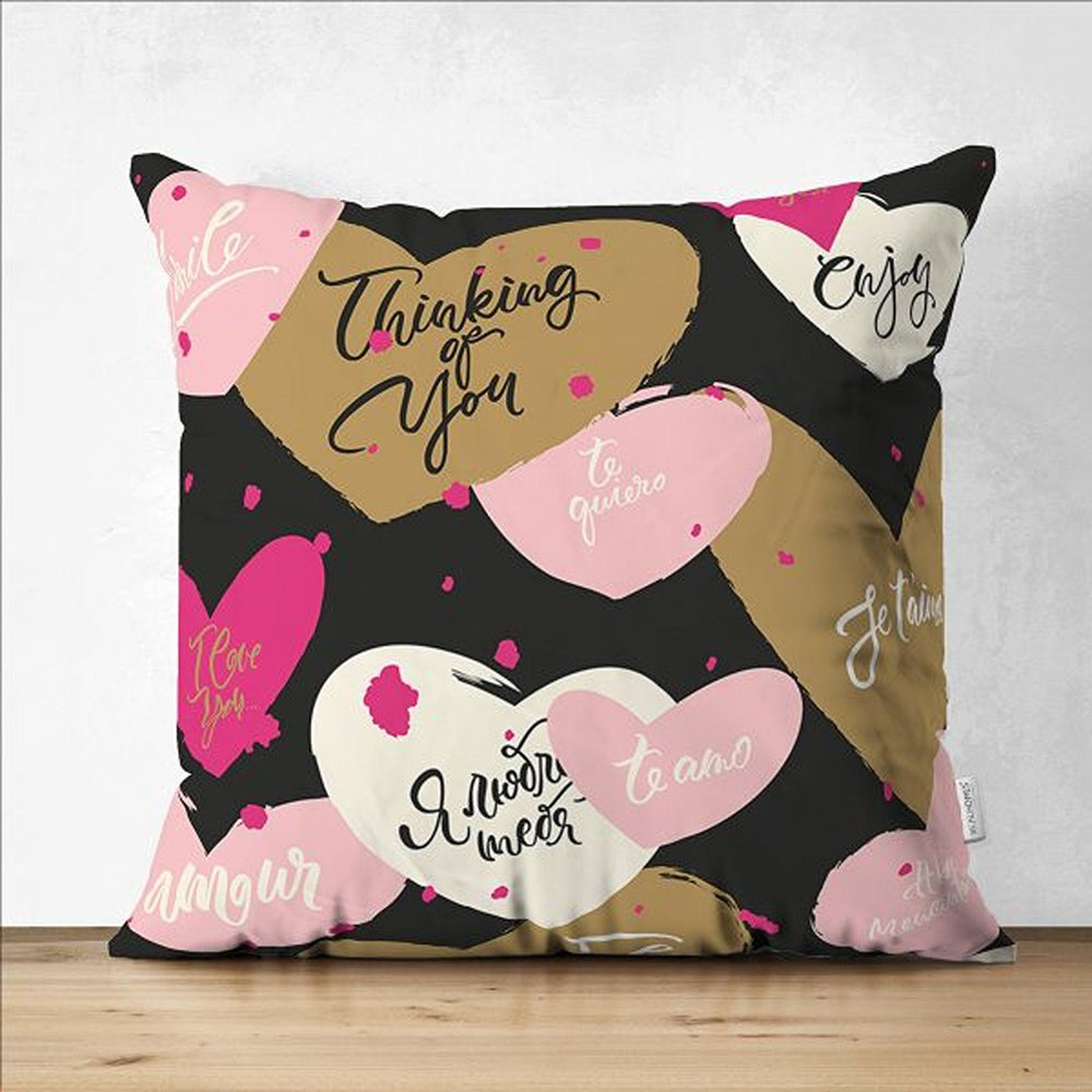 Love Pillow Cover|Romantic Pillowcase|Heart Cushion Case|Valentine's Day Gift|Love Cushion Cover|Best Gift for Her|Valentine Pillowtop