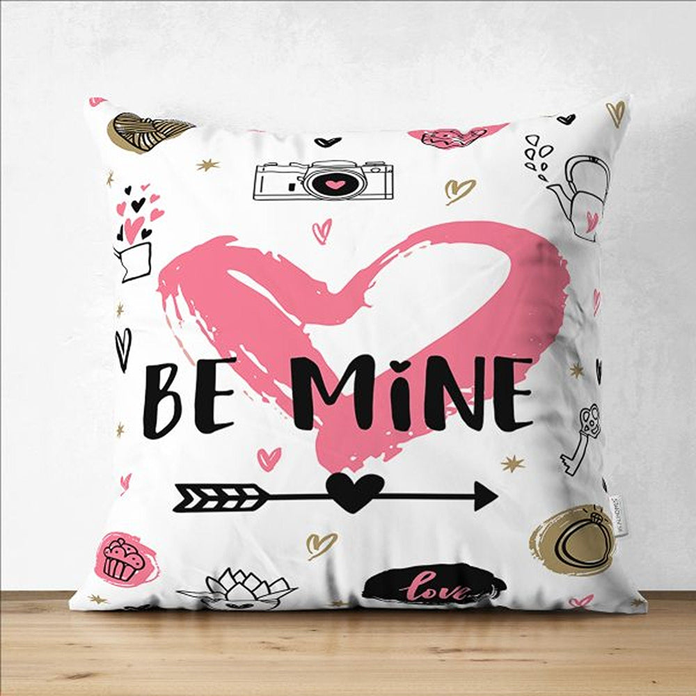 Love Pillow Cover|Be Mine Pillowcase|Heart Cushion Case|Valentine's Day Gift|Love Arrow Cushion Cover|Best Gift for Her|Valentine Pillowtop