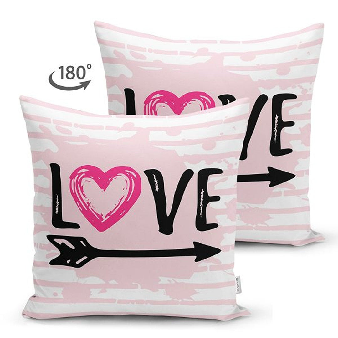 Love Pillow Cover|Be Mine Pillowcase|Heart Cushion Case|Valentine's Day Gift|Love Arrow Cushion Cover|Best Gift for Her|Valentine Pillowtop