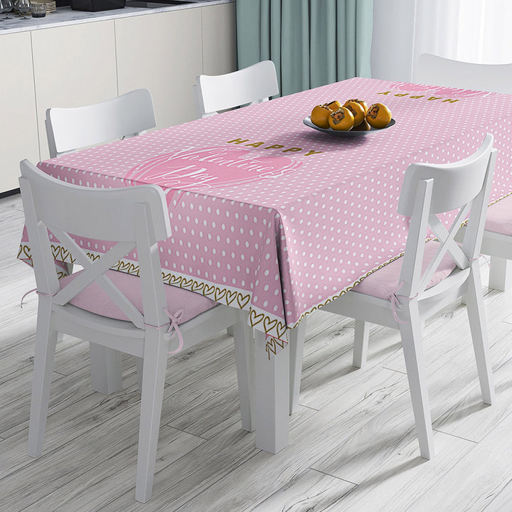 Love Themed Tabletop|Valentine Tablecloth|Heart Table Decor|Love Home Decor|Happy Valentine's Day|Romantic Heart Print Kitchen Table Top