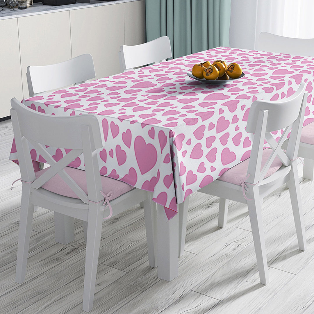 Love Themed Tabletop|Valentine Tablecloth|Heart Table Decor|Love Home Decor|Happy Valentine's Day|Romantic Heart Print Kitchen Table Top