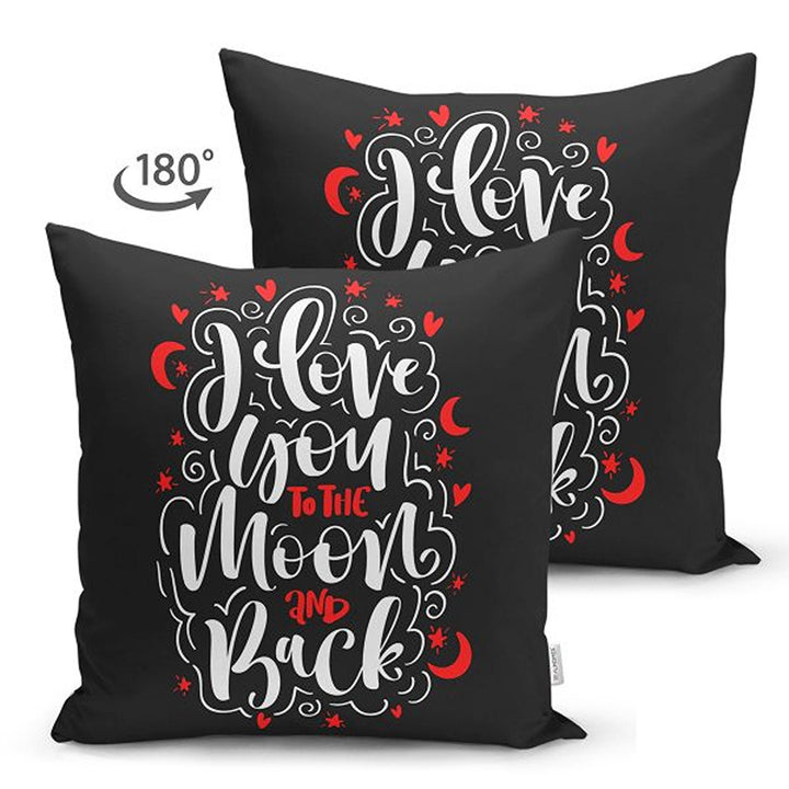 Love Throw Pillow Cover|Happy Valentine's Day Cushion|I Love You To The Moon and Back Cushion Case|Be Happy Pillowcase|Valentine Pillowtop