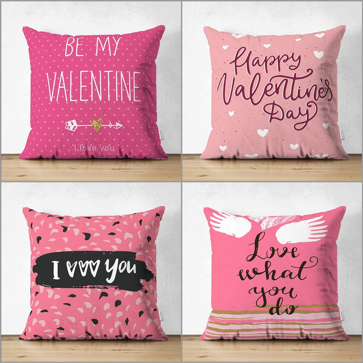 Love Pillow Cover|Romantic Pillowcase|Happy Valentine's Day Pillow|I Love You Cushion Cover|Love What You Do|Be My Valentine Cushion Case