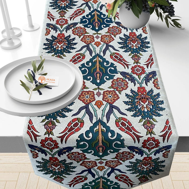 Tulip Tile Pattern Fabric Runner