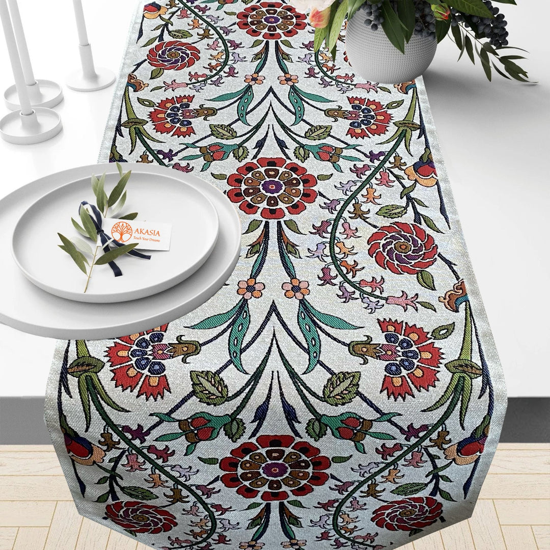 Tulip Tile Pattern Fabric Runner